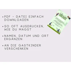 Fußball Urkunde als Mitgebsel für den Kindergeburtstag | Geschenktüte für Kinder | Fußballturnier