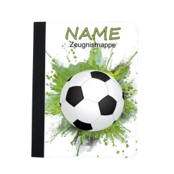 Fußball Zeugnismappe personalisiert | Zeugnismappe Jungen | Zeugnismappe mit Namen | Urkundenmappe Fussball