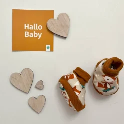 FUCHS Booties 0-6 Mon. + Frotteehalstuch 2 Teile von zimtblüte
