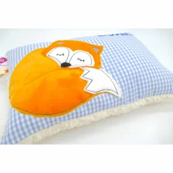 Fuchs Füchslein Namenskissen Taufkissen Kuschelkissen Kindergartenkissen Geburtsgeschenk
