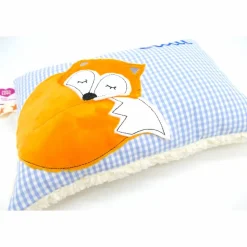 Fuchs Füchslein Namenskissen Taufkissen Kuschelkissen Kindergartenkissen Geburtsgeschenk