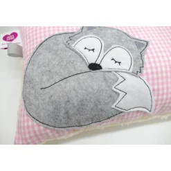 Fuchs Füchslein Namenskissen Taufkissen Kuschelkissen Kindergartenkissen Geburtsgeschenk