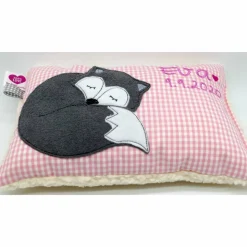 Fuchs Füchslein Namenskissen Taufkissen Kuschelkissen Kindergartenkissen Geburtsgeschenk