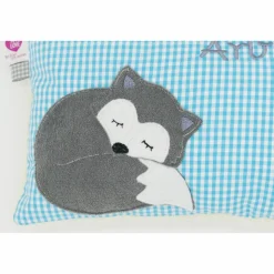 Fuchs Füchslein Namenskissen Taufkissen Kuschelkissen Kindergartenkissen Geburtsgeschenk