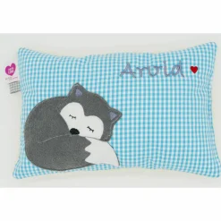 Fuchs Füchslein Namenskissen Taufkissen Kuschelkissen Kindergartenkissen Geburtsgeschenk
