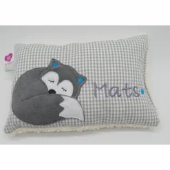 Fuchs Füchslein Namenskissen Taufkissen Kuschelkissen Kindergartenkissen Geburtsgeschenk