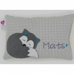 Fuchs Füchslein Namenskissen Taufkissen Kuschelkissen Kindergartenkissen Geburtsgeschenk