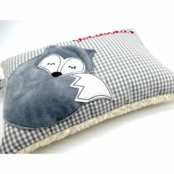 Fuchs Füchslein Namenskissen Taufkissen Kuschelkissen Kindergartenkissen Geburtsgeschenk