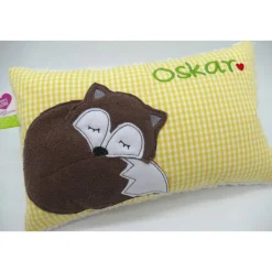 Fuchs Fox Namenskissen Taufkissen Kuschelkissen Kindergartenkissen Geburtsgeschenk