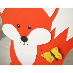 Fuchs mit Geschenkbox als Osterkörbchen, Frühlingsdeko, Osternest, Osterkorb oder Tischdeko, Verpackung für Geschenke