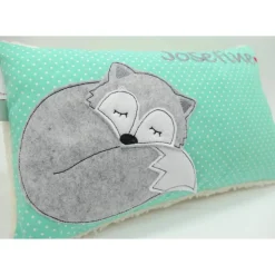 Fuchskissen Fuchs Fox Namenskissen Taufkissen Kuschelkissen Kindergartenkissen Geburtsgeschenk