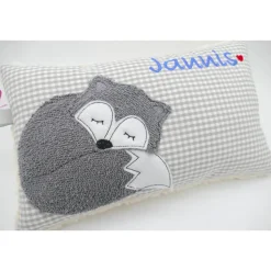 Fuchskissen Fuchs Fox Namenskissen Taufkissen Kuschelkissen Kindergartenkissen Geburtsgeschenk