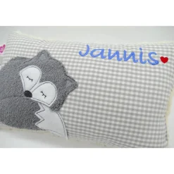 Fuchskissen Fuchs Fox Namenskissen Taufkissen Kuschelkissen Kindergartenkissen Geburtsgeschenk