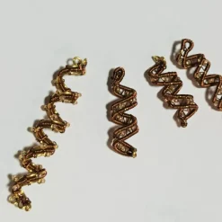 funkelnde Haarperle handgewebt bronze kupfer handmade wikinger Haarschmuck Bartperle wirework handgemacht