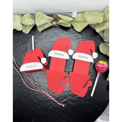 Gastgeschenk | Weihnachtsmannmütze | Süßigkeitenhalter | Tischdeko | Weihnachten | Stanzteil