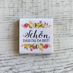 Gastgeschenk Einschulung Schulanfang | Schokolade Schokotäfelchen | Schön, dass Du da bist!