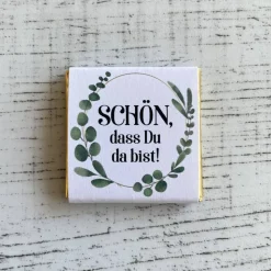 Gastgeschenk Einschulung Schulanfang | Schokolade Schokotäfelchen | Schön, dass Du da bist!