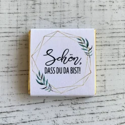 Gastgeschenk Einschulung Schulanfang | Schokolade Schokotäfelchen | Schön, dass Du da bist!