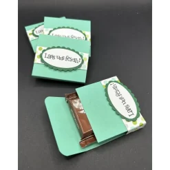 Gastgeschenk 10er Set "Lass uns feiern" für Schokoladetafeln zu Hochzeit Konfirmation Taufe Einschulung uvm