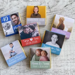 Gastgeschenk Geburtstag | Schokolade Schokotäfelchen | personalisiert + Foto