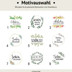 Gastgeschenk Hochzeit | Schokolade Schokotäfelchen | Schön, dass Du da bist!