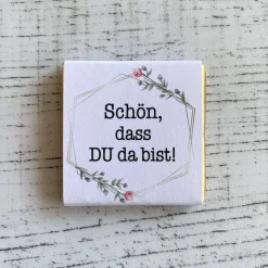Gastgeschenk Hochzeit | Schokolade Schokotäfelchen | Schön, dass Du da bist!
