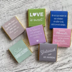 Gastgeschenk Hochzeit | Schokolade Schokotäfelchen | personalisiert