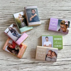 Gastgeschenk Hochzeit | Schokolade 10g Schokotafel Vollmilch | personalisiert + Foto