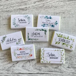 Gastgeschenk Hochzeit | Schokolade Schokotafel Vollmilch | Schön, dass Du da bist!