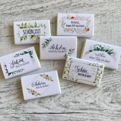 Gastgeschenk Hochzeit | Schokolade Schokotafel Vollmilch | Schön, dass Du da bist!