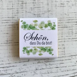 Gastgeschenk Jugendweihe | Schokolade Schokotäfelchen | Schön, dass Du da bist!