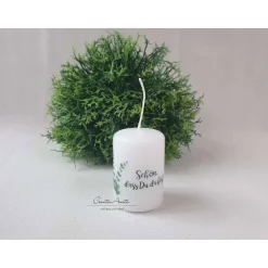 Gastgeschenk Kerze "Eukalypthus", 5 Stück - GiveAway - Hochzeit - Taufe - Kommunion