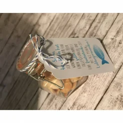 Gastgeschenk kleines Glas mit Anhänger Schön, dass du da bist