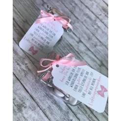 Gastgeschenk kleines Glas mit Anhänger Schön, dass du da bist