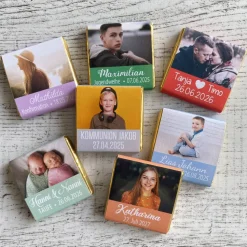 Gastgeschenk Kommunion | Schokolade Schokotäfelchen | personalisiert + Foto