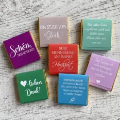 Gastgeschenk Kommunion Firmung | Schokolade Schokotäfelchen | personalisiert