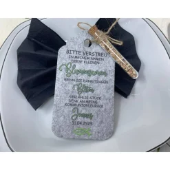 Gastgeschenk Kommunion personalisiert Reagenzglas mit Blumensamen, Gastgeschenk Taufe, Gastgeschenke Konfirmation, Fisch