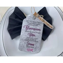 Gastgeschenk Kommunion personalisiert Reagenzglas mit Blumensamen, Gastgeschenk Taufe, Gastgeschenke Konfirmation, Fisch