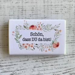 Gastgeschenk Konfirmation Firmung | Schokolade Schokotafel Vollmilch | Schön, dass Du da bist!