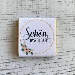 Gastgeschenk Konfirmation Firmung | Schokolade Schokotäfelchen | Schön, dass Du da bist!