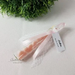 Gastgeschenk mit 5 Seifenherzen i. Reagenzglas Rosa MAGNOLIE