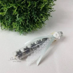 Gastgeschenk mit 5 Seifensterne i. Reagenzglas - CHRISTROSE - GRAU, Weihnachtsgeschenk, Kundengeschenk, Schafmilchseife