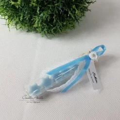 Gastgeschenk mit 5 Seifensterne i. Reagenzglas - EISBLUME - HELLBLAU Kundengeschenk, Babyparty, Weihnachtsgeschenk, Scha
