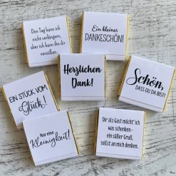 Gastgeschenk Taufe | Schokolade Schokotäfelchen | personalisiert