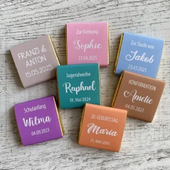 Gastgeschenk Taufe | Schokolade Schokotäfelchen | personalisiert