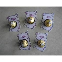 Gastgeschenk zu Silvester Glücksschwein Gastgeschenke Goodies Goodie Mitbringsel Tischdeko Deko Glücksschwein