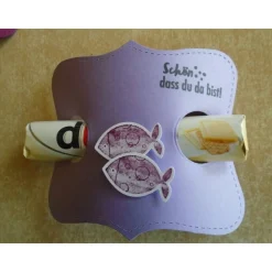 Gastgeschenk zur Kommunion Konfirmation  Duplo Mädchen Fisch Taufe Gastgeschenke Goodies Goodie  Firmung Jugendweihe