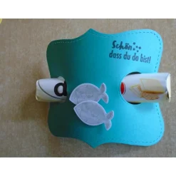 Gastgeschenk zur Kommunion Konfirmation Duplo Junge Fisch Taufe Gastgeschenke Goodies Goodie  Firmung Stampin  up