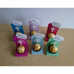 Gastgeschenk zur Konfirmation Kommunion Firmung Junge Mädchen Taufe Gastgeschenke  Goodie Verpackung Kreuz