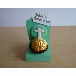 Gastgeschenk zur Konfirmation Kommunion Firmung Junge Mädchen Taufe Gastgeschenke  Goodie Verpackung Kreuz